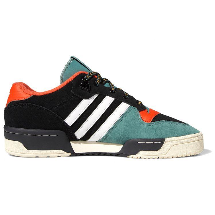 Adidas Originals Rivalry Low Non-Slip Low-Top Skate Shoes Unisex Sneakers Green Orange Black FV4914