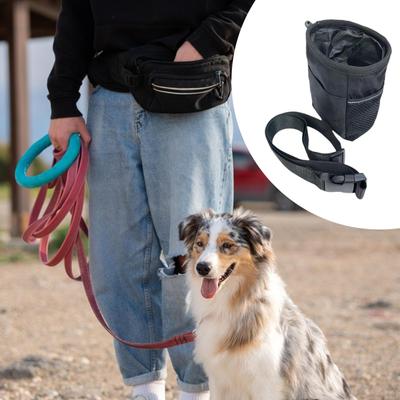 Dog Training Treat Pouch Kibble Carrier Compact Walking Waist Bag Portable for Pet Snack