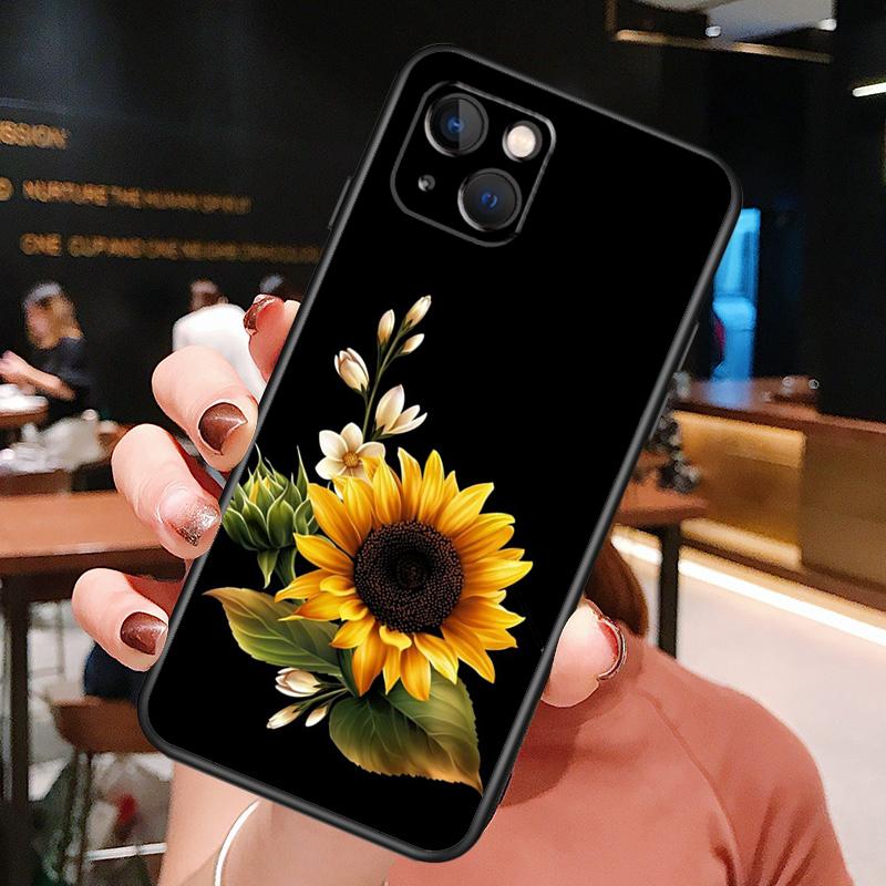 Beautiful Yellow Sunflower Phone Case For iPhone 16 Pro Max 15 13 12 11 14 Pro Max Plus 12 13 Mini XR 16e Funda Cover