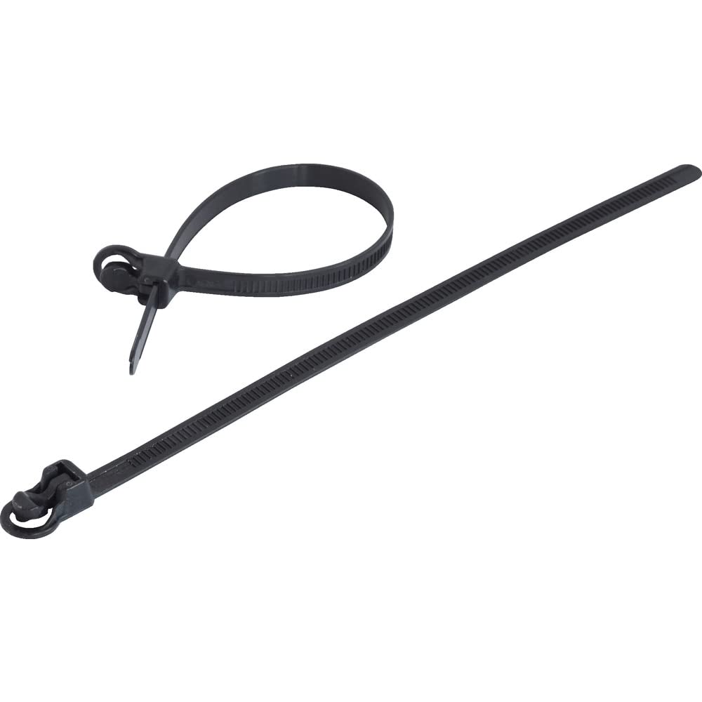 TRUSCO Easy Release Release Wide X 300mm Tie, 7.5mm Long, Black, TRHB-300BK