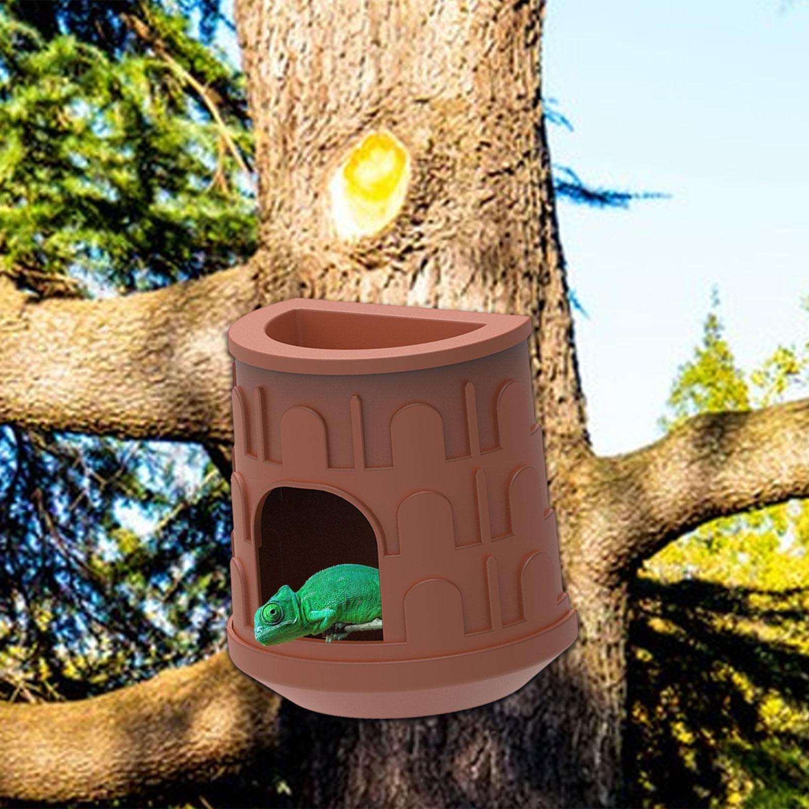 

Пещера для рептилий, клетка для купания, аксессуары, укрытие, укрытия для домашних животных, хижина для амфибий, укрытие, дом для паука, змеи коричневый