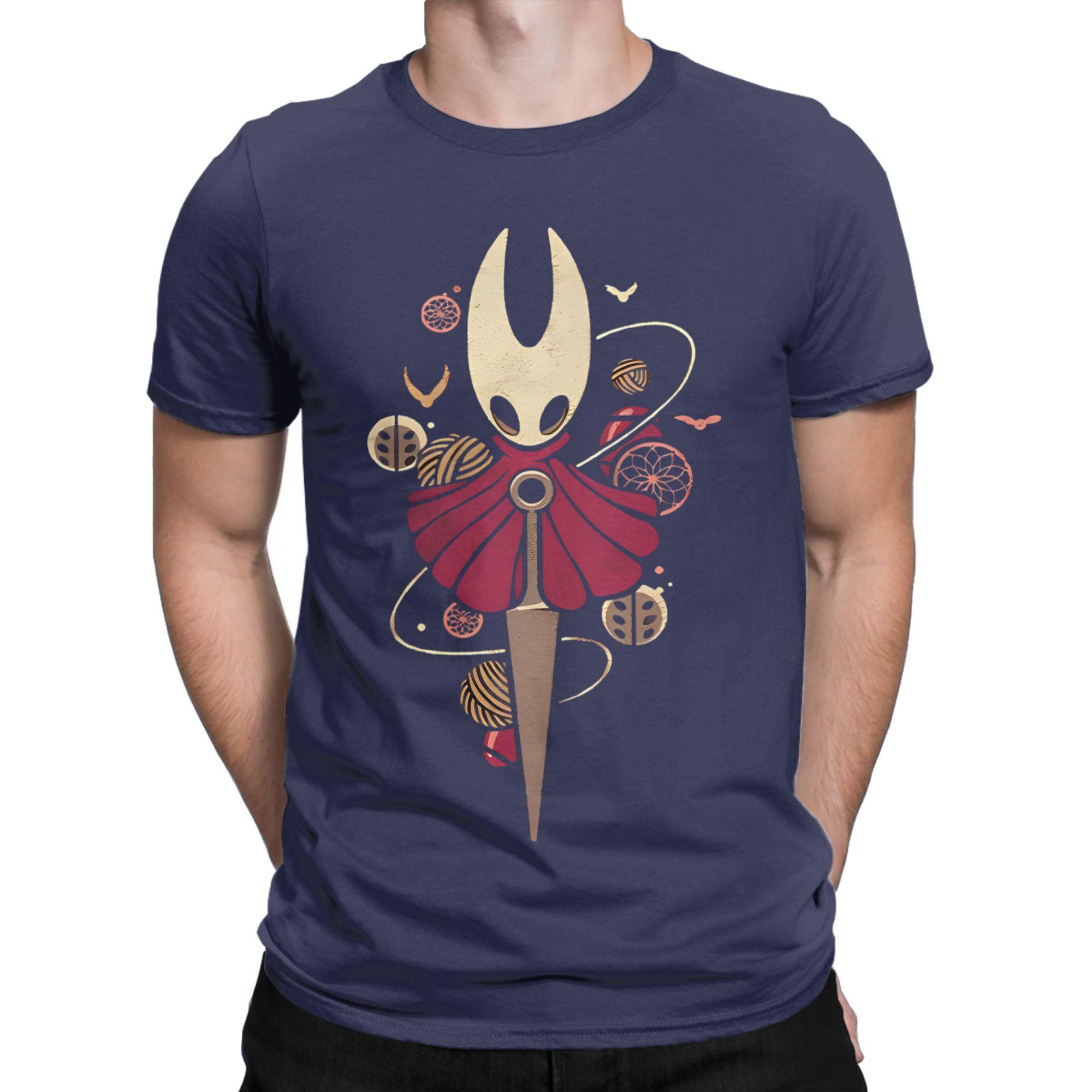 

Hollow Knight Silksong Hornet T Shirts Men Cotton Vintage T-Shirt Round Collar Adventure Game Tees Short Sleeve Clothing Gift 4XL