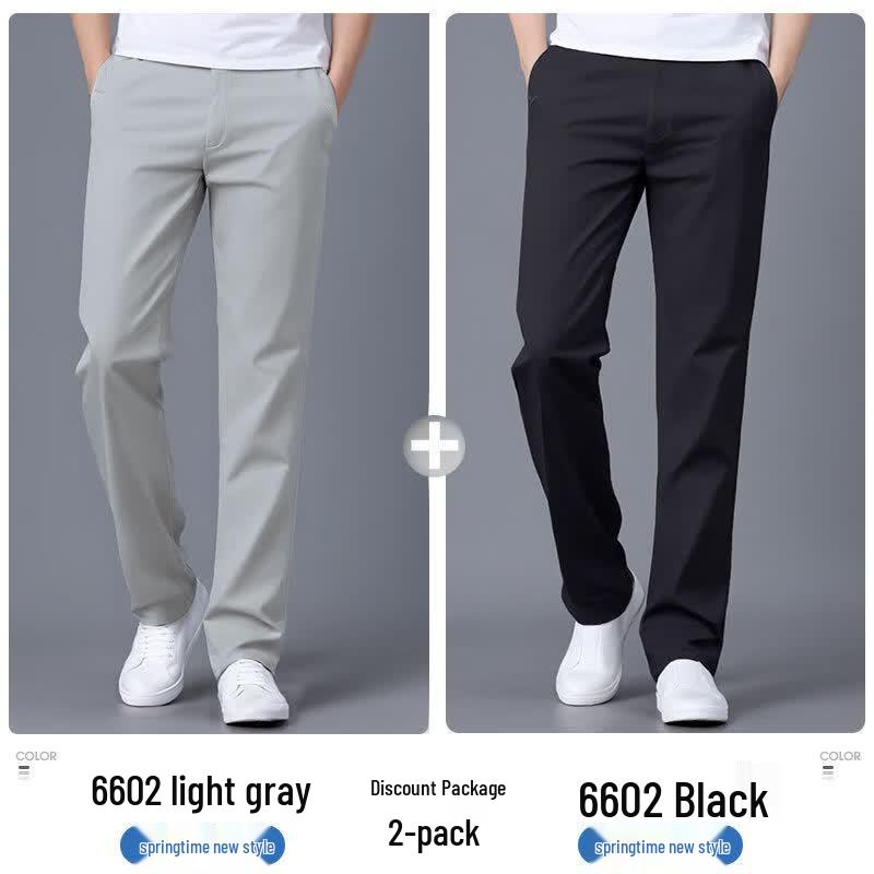 LUOZI Men's Summer Straight Casual Pants