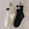 Women Crew Socks Ruffle Ankle Socks Japanese Style Sweet Bows Socks Frilly Cheongsam Knee High Socks Y2K Streetwear