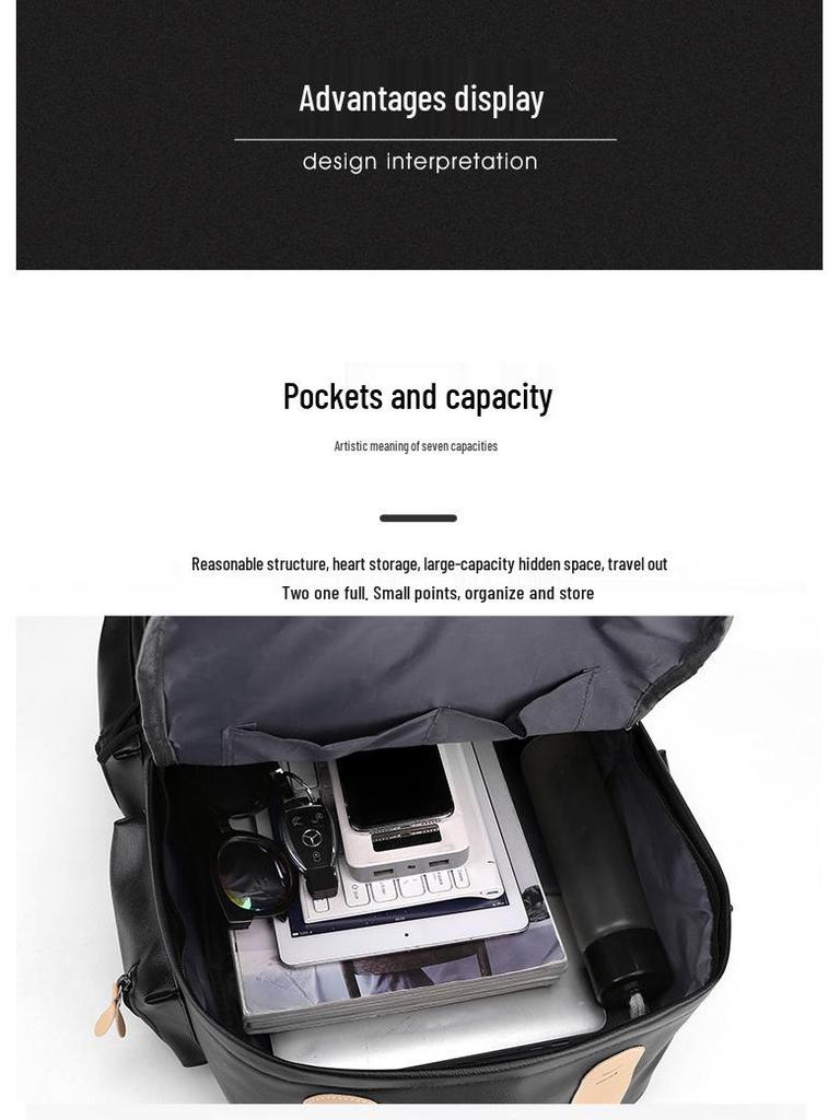 Kabinu PU Backpack - Ideal for Travel, Work, and School