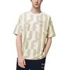 Fila Logo Embroidered Loose Simple Fashion Casual Knit Crew Neck Short Sleeve T-Shirt Men Tops Off-White F11M319106F-IV