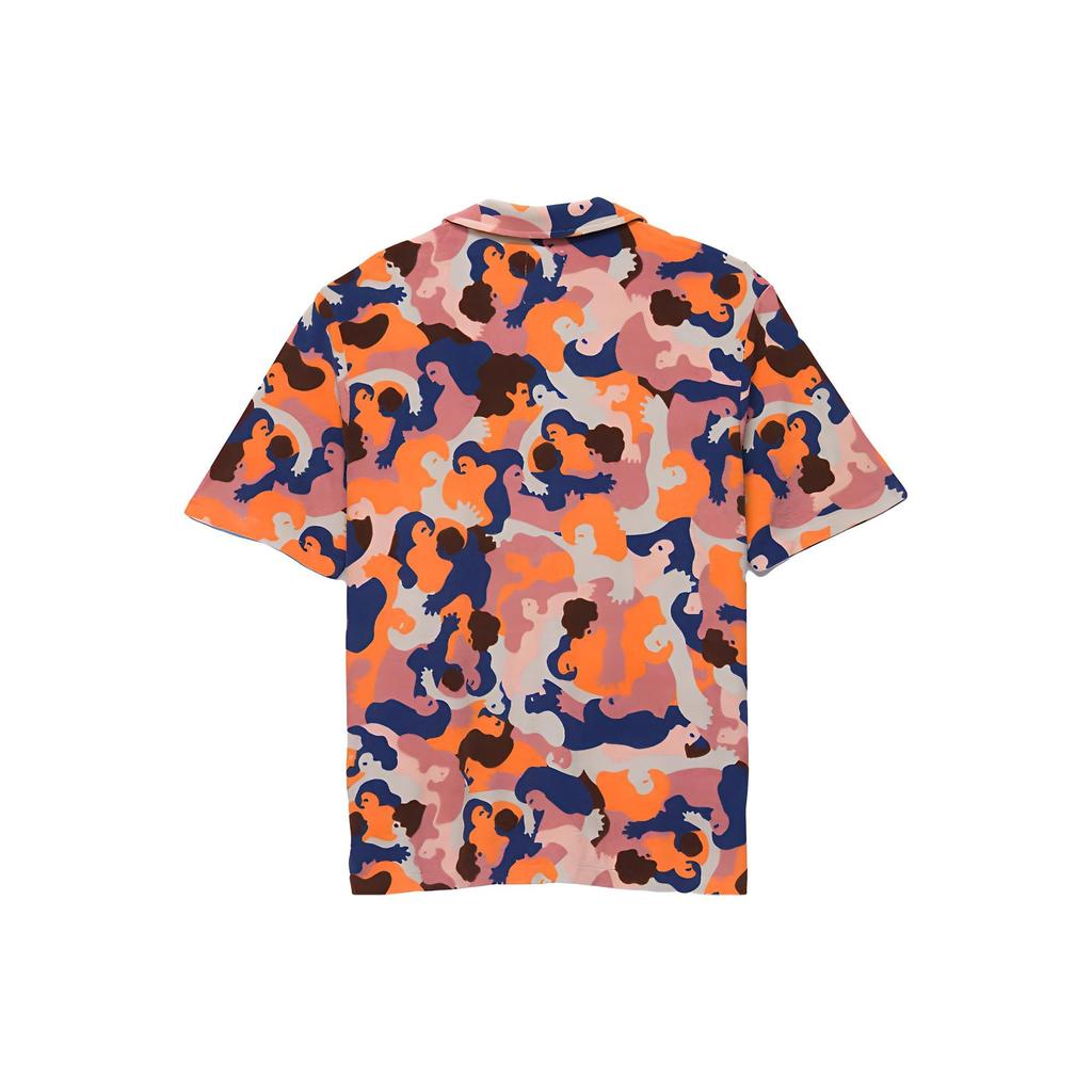 Vans Queer Poets Tyris Winter Knit Shirt All Over Print Square Neck Casual Short Sleeve Shirt Men shirts Multicolor VN0008FPBE5