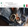 [Italy Leather] Belt Garrison Buckle Cowhide Brown