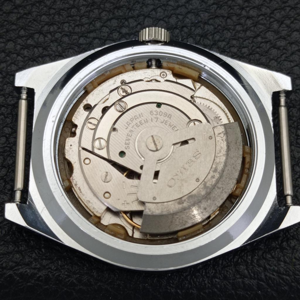 VINTAGE REFURBISHED SEIKO 5 AUTOMATIC 6309A JAPAN MENS BLACK WATCH A440909-4 Sk-a440909
