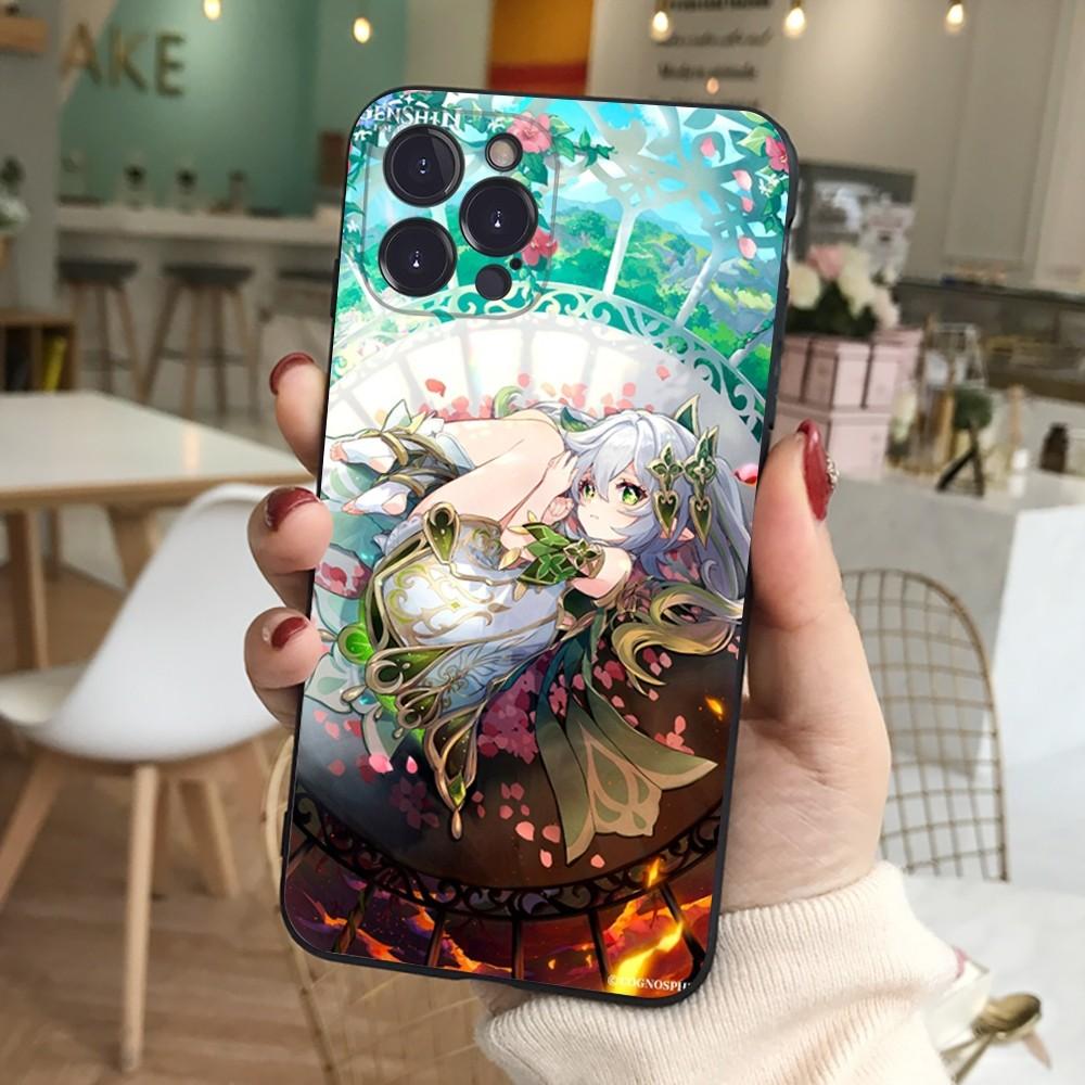 Nahida Genshin Impact Phone Case Silicone Soft for iphone 16 15 14 13 12 11 Pro Mini XS MAX Plus X Cover