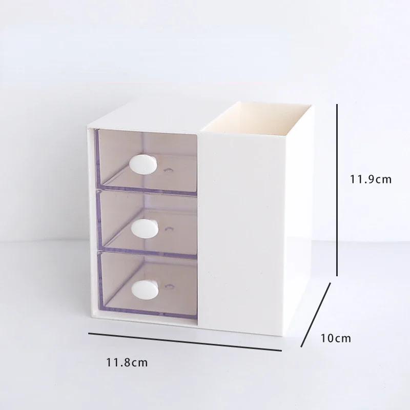 Suport drăguț pentru stilouri, cutii de depozitare cu sertar, suport pentru cosmetice, accesorii pentru birou Kawaii, birou pentru fete, școală, papetărie de birou