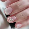 Quadratische Aufklebenägel Blume Falsche Nägel Aufklebenägel in 12 Größen, 24 Stück Französische Nagelspitzen für DIY Nagelkunstdekorationen