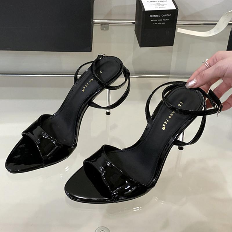 Fashion Pointed Toe Belt Buckle Super High Heel Women Sandals Fashion Open Toe Thin Heel Sandals Simple Comfortable Ankle Strap Pumps