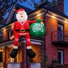 Insufláveis de Natal de 8 PÉS Decorações de Exterior Papai Noel Escalador de Jardim de Natal Decorações de Jardim Infláveis de Natal