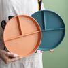 10 Inch Weight Loss Divided Meal Plate for Adults  Three Compartments Fixed Quantity Tableware Simple Solid Children Fruit Dish