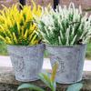 Artificial Green Plant Fake Flower Lavender Simulated Green Plant Home Decoration Plant Outdoor Pastoral Style Bundle
