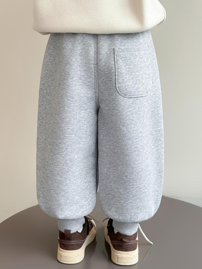 Girls' Cartoon Fleece Sweatpants - Thick, Warm, and Stylish for Autumn/Winter 2025