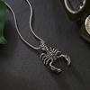 Stainless Steel Scorpion Pendant Necklace - Men's Punk Jewelry Gift.