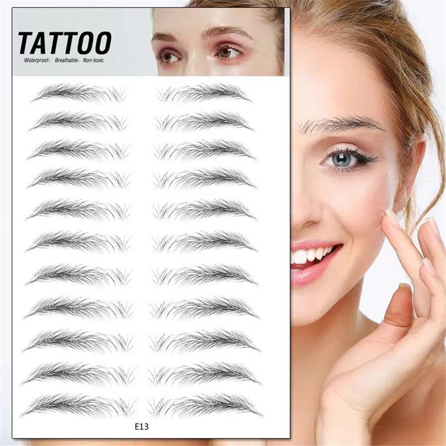 3D Semi-Permanent Waterproof Embroidered Eyebrow Tattoo Stickers for Beginners