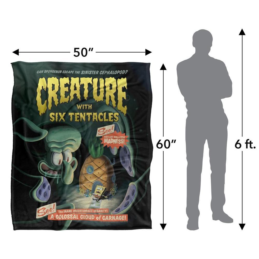 SpongeBob SquarePants Creature With Six Tentacles Silky Supersoft Blanket