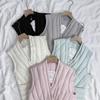 Giacca leggera imbottita da donna autunno e inverno gilet fodera in piuma d'anatra bianca scollo a V calda semplice cappotto a strati