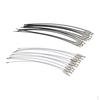 20Pcs 2 Colors Stainless Steel Key Rings Wire Loop, Heavy Duty Luggage Tag Loops, Outdoor Hiking