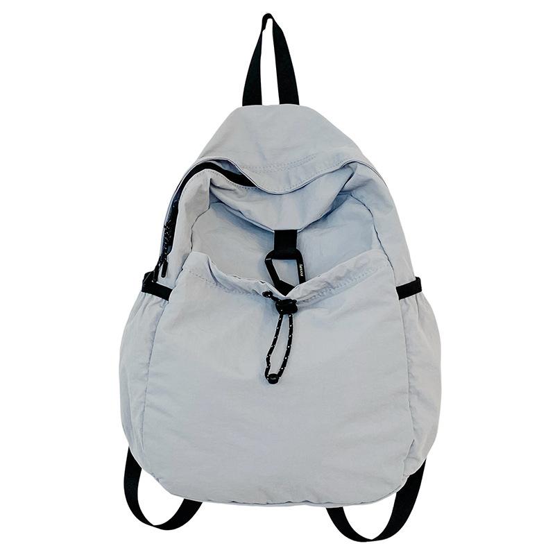 

Fashion summer new nylon pleated bag women s fashion trend hook backpack bag commuter student bag one size fits all синий