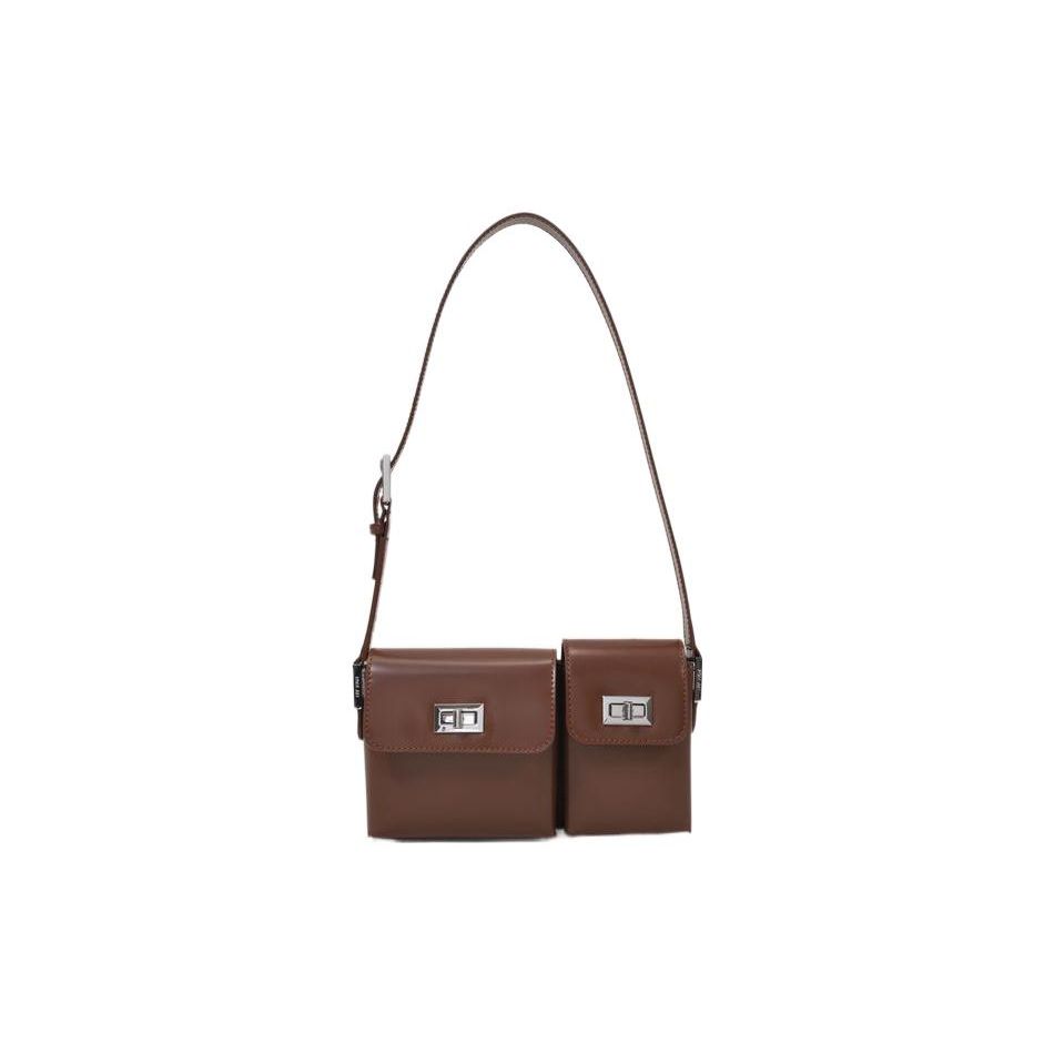 By Far Baby Billy Series Vintage Patchwork Leather Handbag Women handbags Brown 22CRBABYBOTCWSMA Basic Set BagDust Bag 25350₽