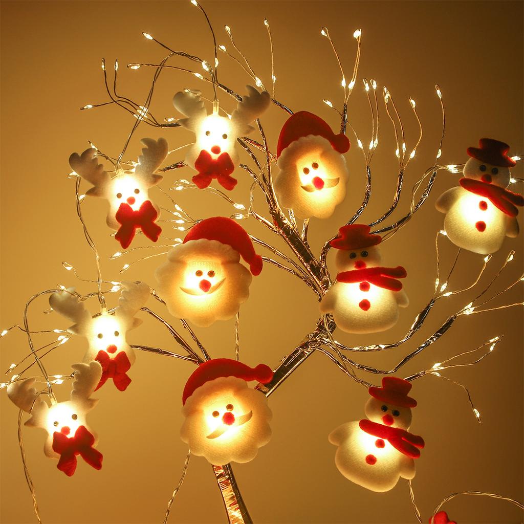 Snowman Christmas LED Garland String Light Merry Christmas Decorations For Home 2026 Xmas Tree Ornament Navidad New Year Gifts