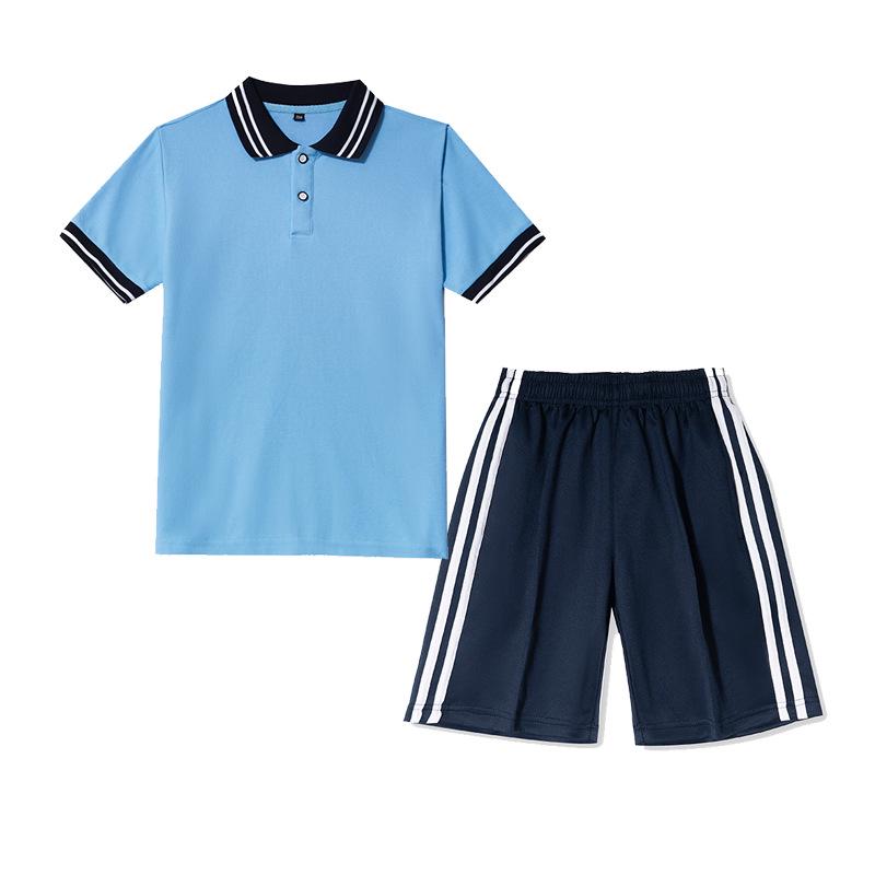 2023 Summer Short Sleeve T-shirt School Uniform Set for Junior & High School Students - Boys & Girls Two-piece Sports Class Uniform