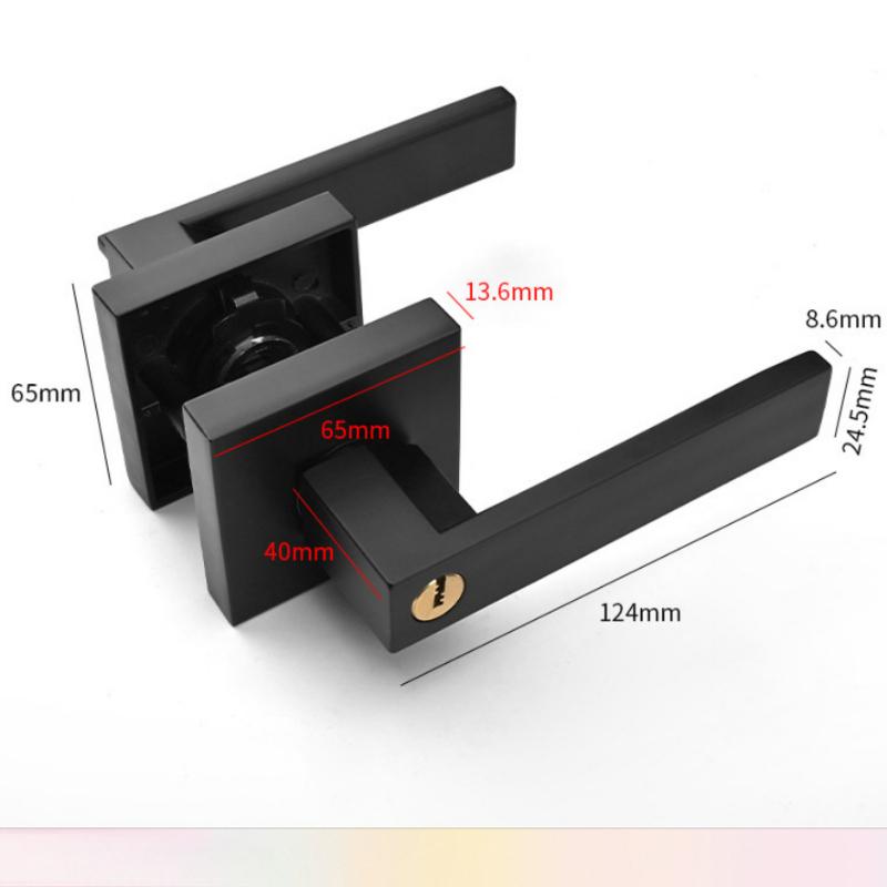 Indoor Bedroom Three Bar Handle Lock, Room Door Lock Handle, Household Universal Lock