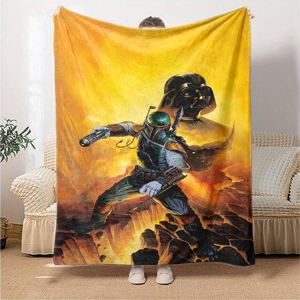 Star Wars Blanket Soft Warm Cozy Great for Office Livingroom Chair Four Seasons Multipurpose Modern Ideal Gift for Friends Family Couples Picnic