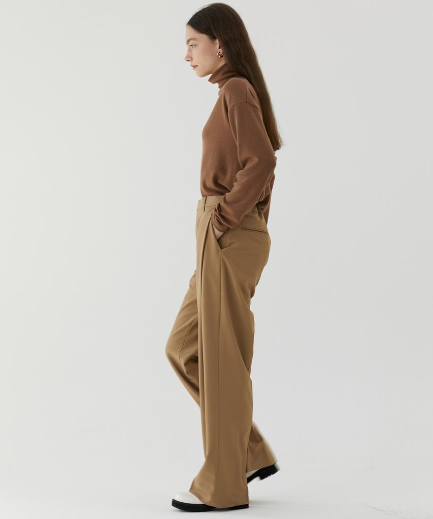 TRIP LE SENS Basic Turtleneck Knit_Toffee Brown (Type A)