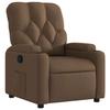 Relaxation Armchair Brown Fabric