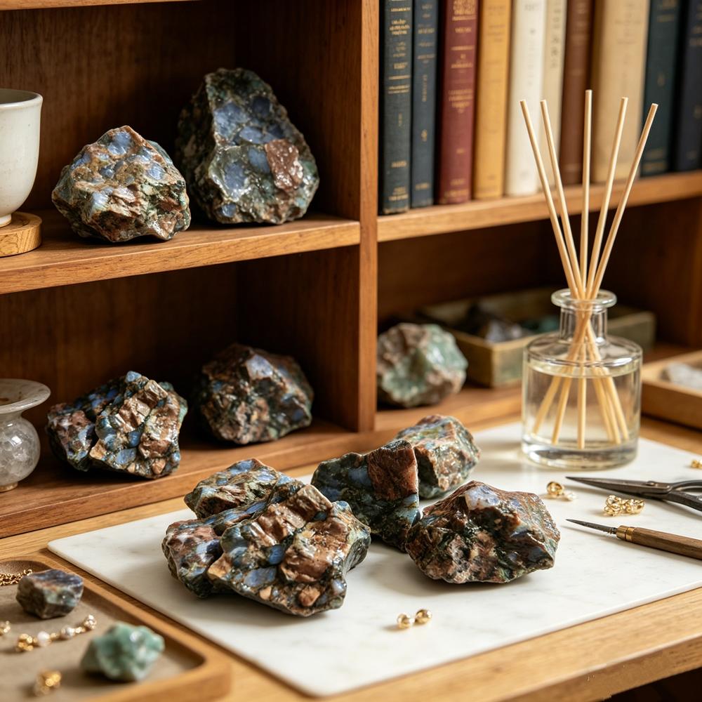Přírodní glaukofanový kámen krystalové minerální vzorky léčivý surový kámen krásný ornament pro domácí dekoraci energetický kámen