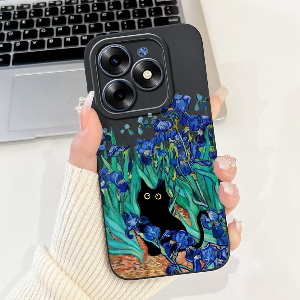 For Cover Tecno Spark Go 2024 Lovely Panda Funny Animals Meme Funda Etui For Tecno SparkGo 2024 Soft Liquid Silicone BG6 Cases