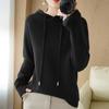 Women S Thick Knit Hooded Pullover Sweatshirt Loose Fit Autumn Style