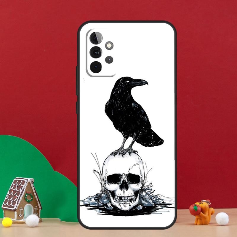 Crow Raven Dark Skull Case For Samsung Galaxy A56 A33 A13 A36 A23 A52 A32 A12 A54 A34 A14 A16 A53 A15 A35 A55 A17