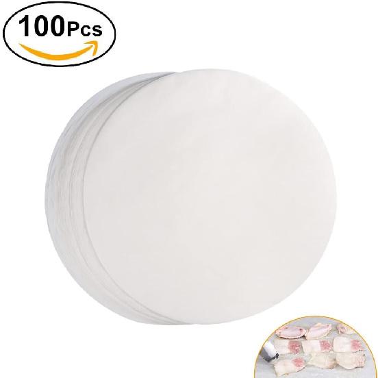 100 PCS Parchment Paper, 11 Inch Round Baking Paper Liners, Unbleached Barbecue Paper Baking Sheets for Cooking, Steaming, Baking Cakes, Cookies,