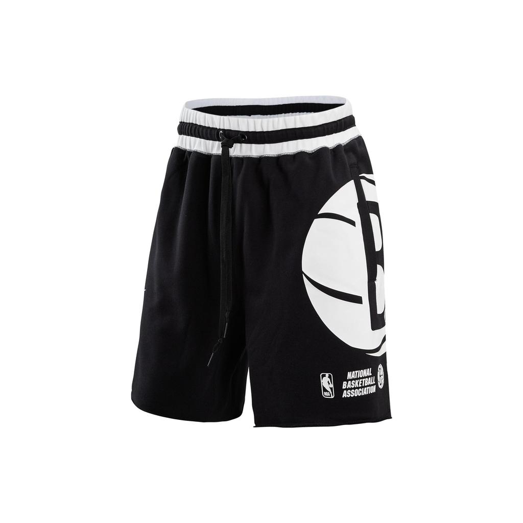 Nike Brooklyn Nets Color Block Knit Drawstring Loose Basketball Pants Men Bottoms Black DR2324-010