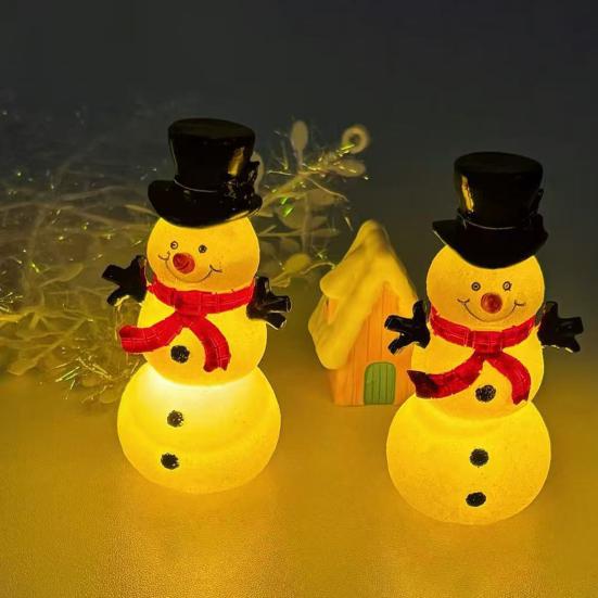 LED Snowman Night Light USB Powered Color Changing Soft Glowing Light