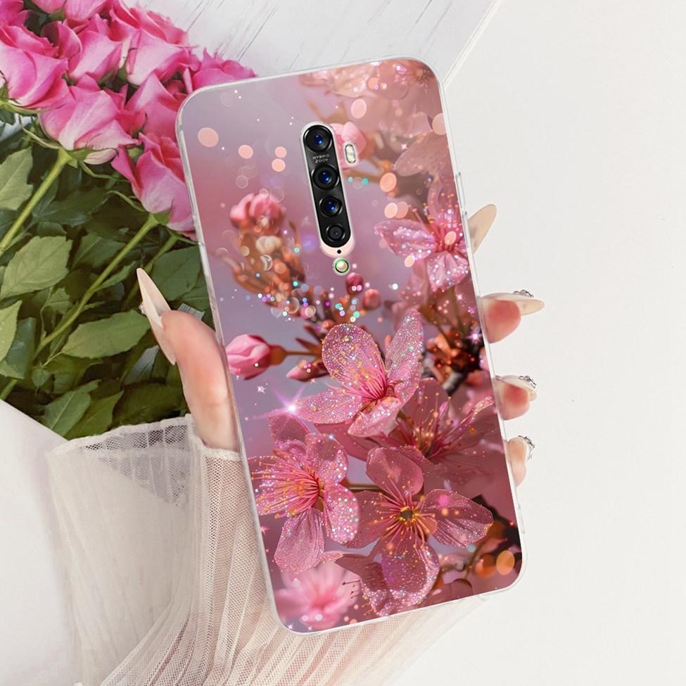 Clear Casing For Oppo Reno2 CPH2577 Phone Case For Oppo Reno 2 Cover Fashion Butterfly Funny Cute Painted