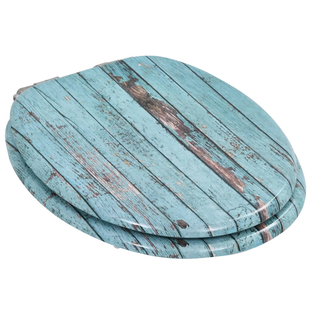 Toilet Seats Wc Toilet Seat With Soft Close Lid Mdf Old Wood Design