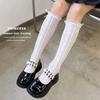 Lace Mesh Knee High Socks Sweet Matching Calf Socks Cute JK Fishnet Stockings  For Women Girls