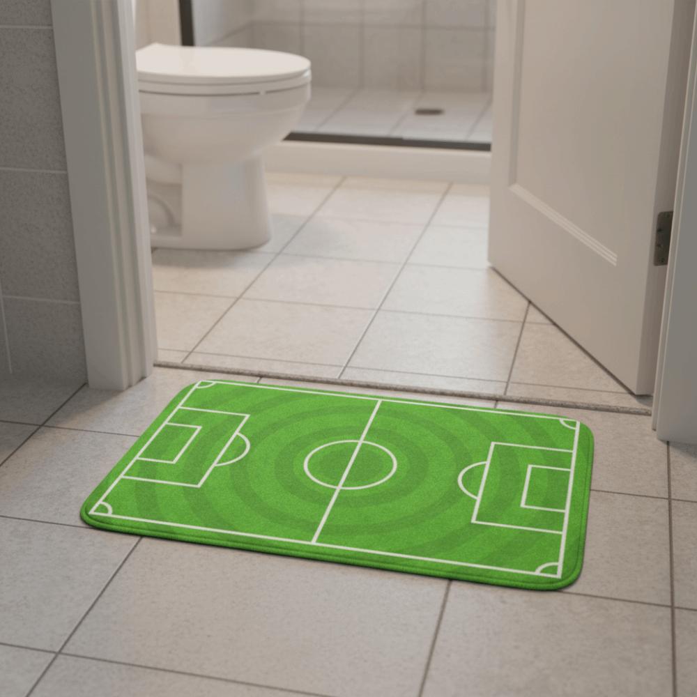 Green Football Court Pattern Doormat Non-slip Small Rug Home Decor Bath Mat Bathroom