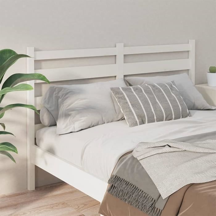 VidaXL Tête de lit Blanc 206x4x100 cm Bois massif de pin 818441