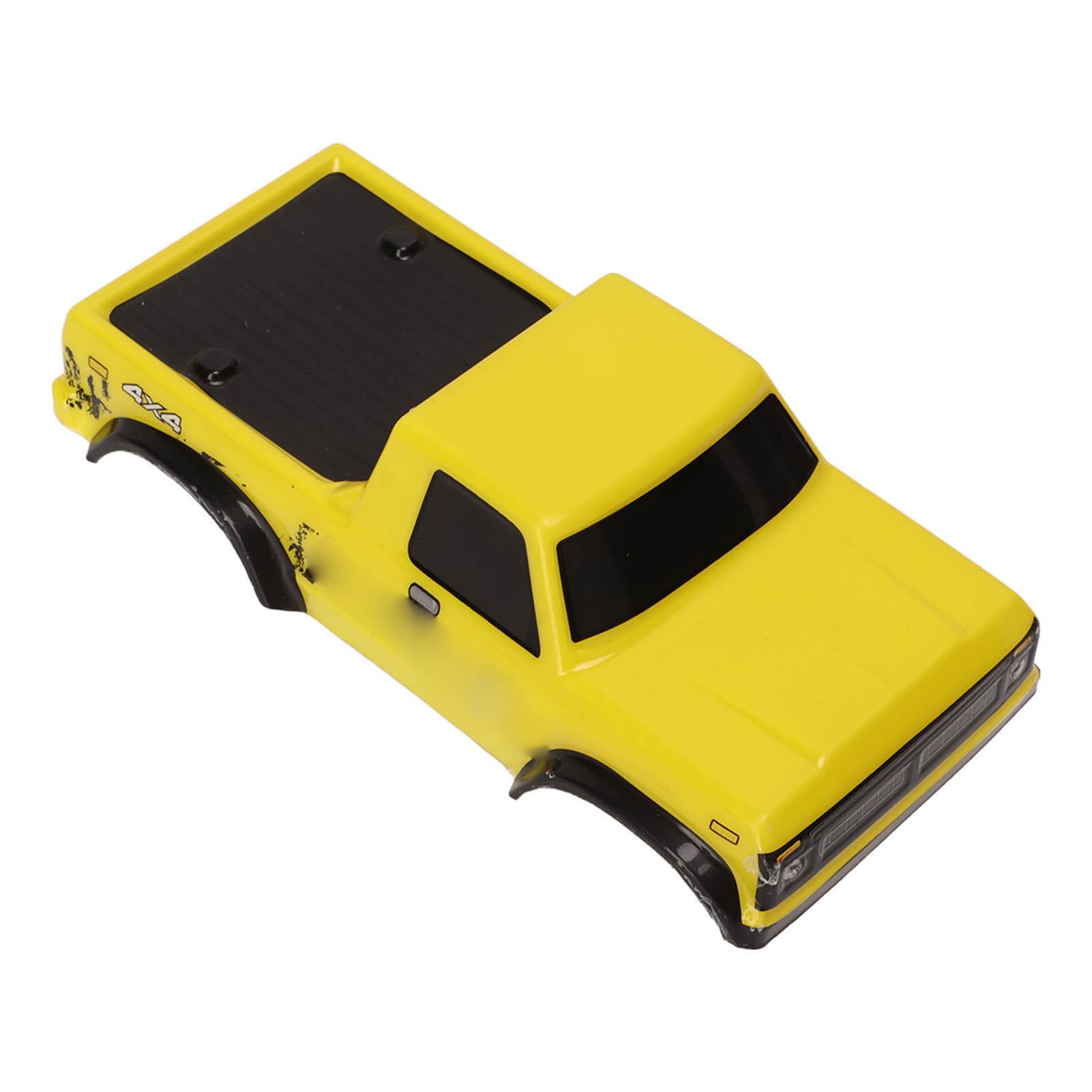 

RC Car Body Shells Wheel Base 125mm Shock Resistance RC Accessories for Axial SCX24 1:24 Tracked Vehicle Yellow жовтий