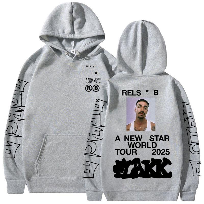 Rapper  Rels B A New Star World Tour  Hoodies Men Women Clothing Fashion Hip Hop Sweatshirts Oversized Long Sleeve Pullovers
