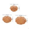3 Pieces Imitation Rattan Basket Snack Storage Multifuctional Bin Organizer Food Serving Holder