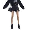 Wowen Classic and Minimalist Fashion Versatile Broken Holes Female Loose High-waisted Summer Wide-leg Thin Raw Edge A Word Denim Shorts Individuality